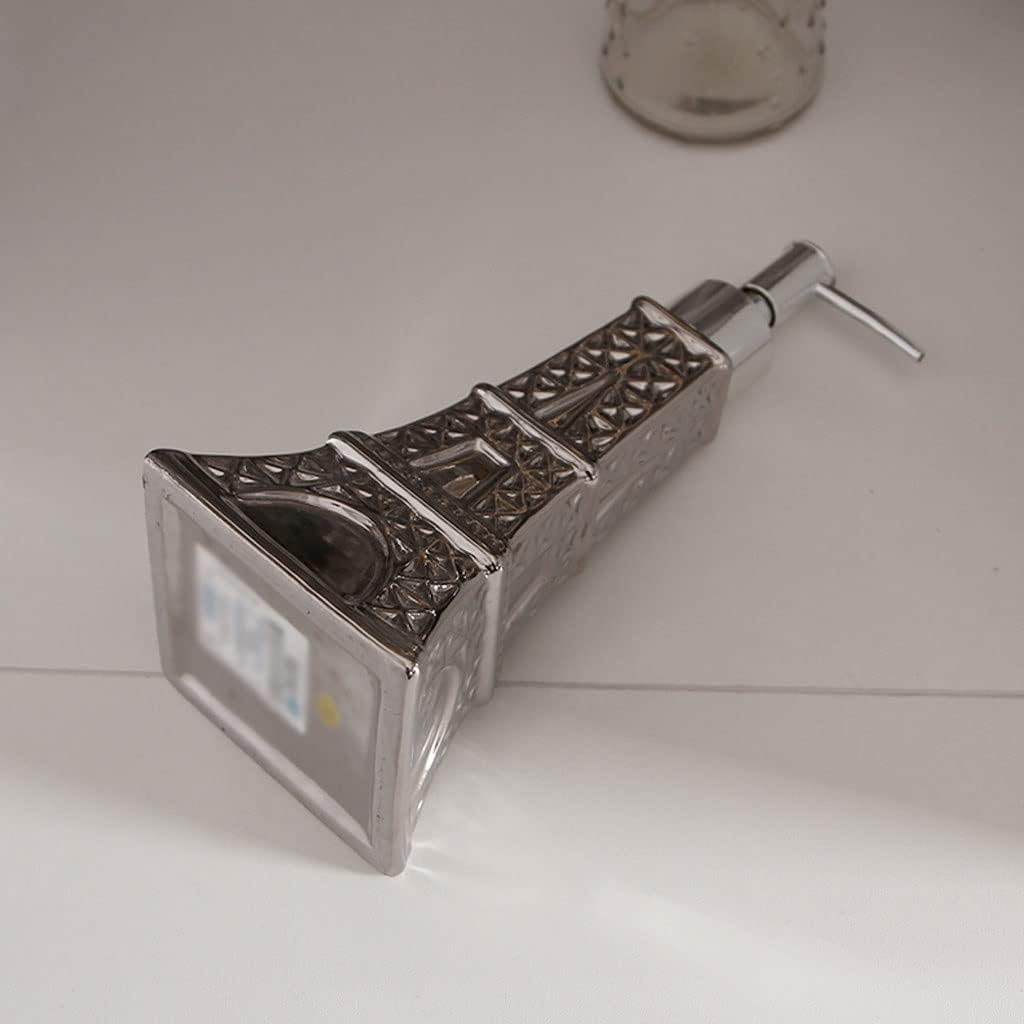 Shampoo Gel Doccia da Bagno Creativo Torre Eiffel Portatile in Ceramica Argento s