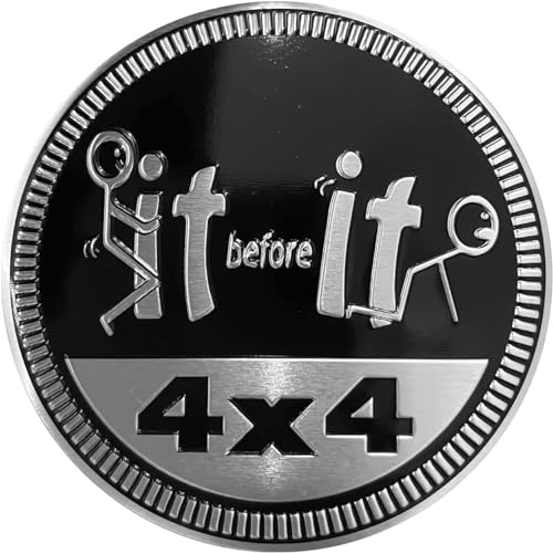 Image of Black It Before It Metal Car Badge Stickers for Jeep Wrangle Round Auto Car Emblem Sticker 3D,4 x 4 for Jeep Decals, Metal Car Badge,Decorative Sticker for Motorcycle Vehicles Bumpers Trucks