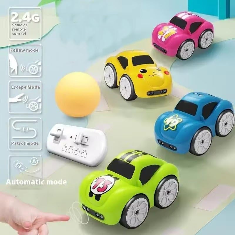 Image of Amitasha 5in1 Remote Control Intelligent Sensor Drift Car for Kids - Mini RC Drifting Car with Follow Me, Escape Mode & Music Toy Gifts for Boys Girls