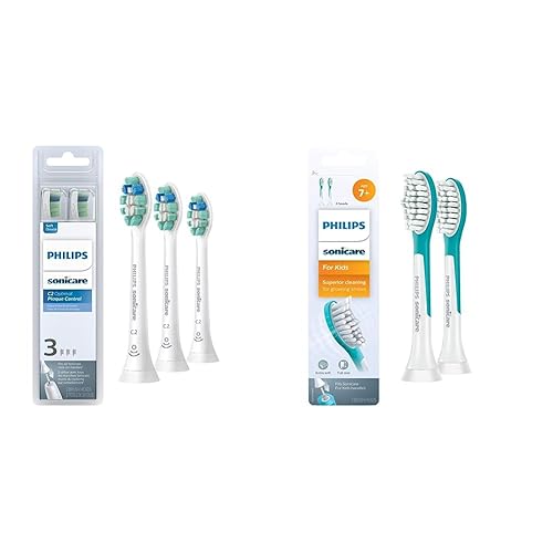 Philips Sonicare Cabezales de cepillo de dientes para niños y adultos (2 cabezales de cepillo)