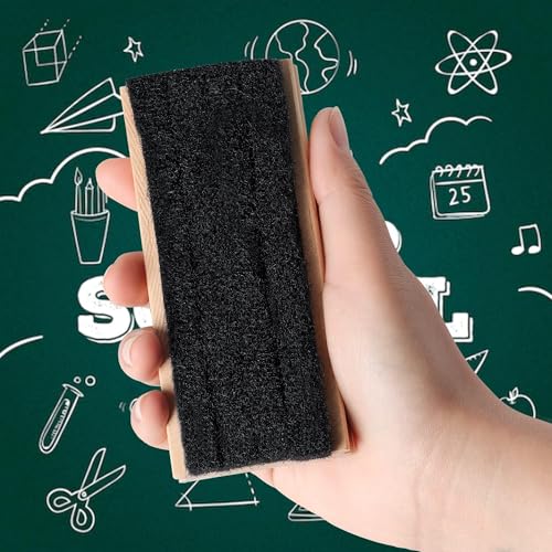 8 PCS Chalkboard Eraser Wooden Pine Felt Chalk Cleaner Duster Blackboard Whiteboard Office Home for Teachers Educators Engravable DIY Gift WP0708 image 6