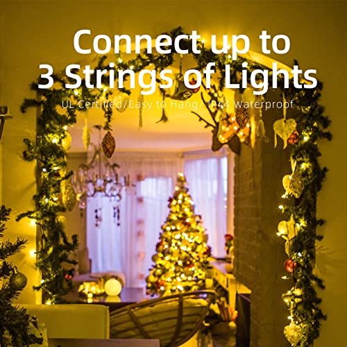 Guirlande lumineuse mini 300 L finition soignee eclairage vert et jaune fixe - 5
