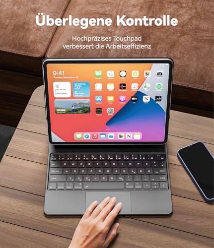 Earto Magic Style Tastatur Hülle für iPad Air 13 Zoll(M3/M2)/Pro 12.9 – Ansicht 4