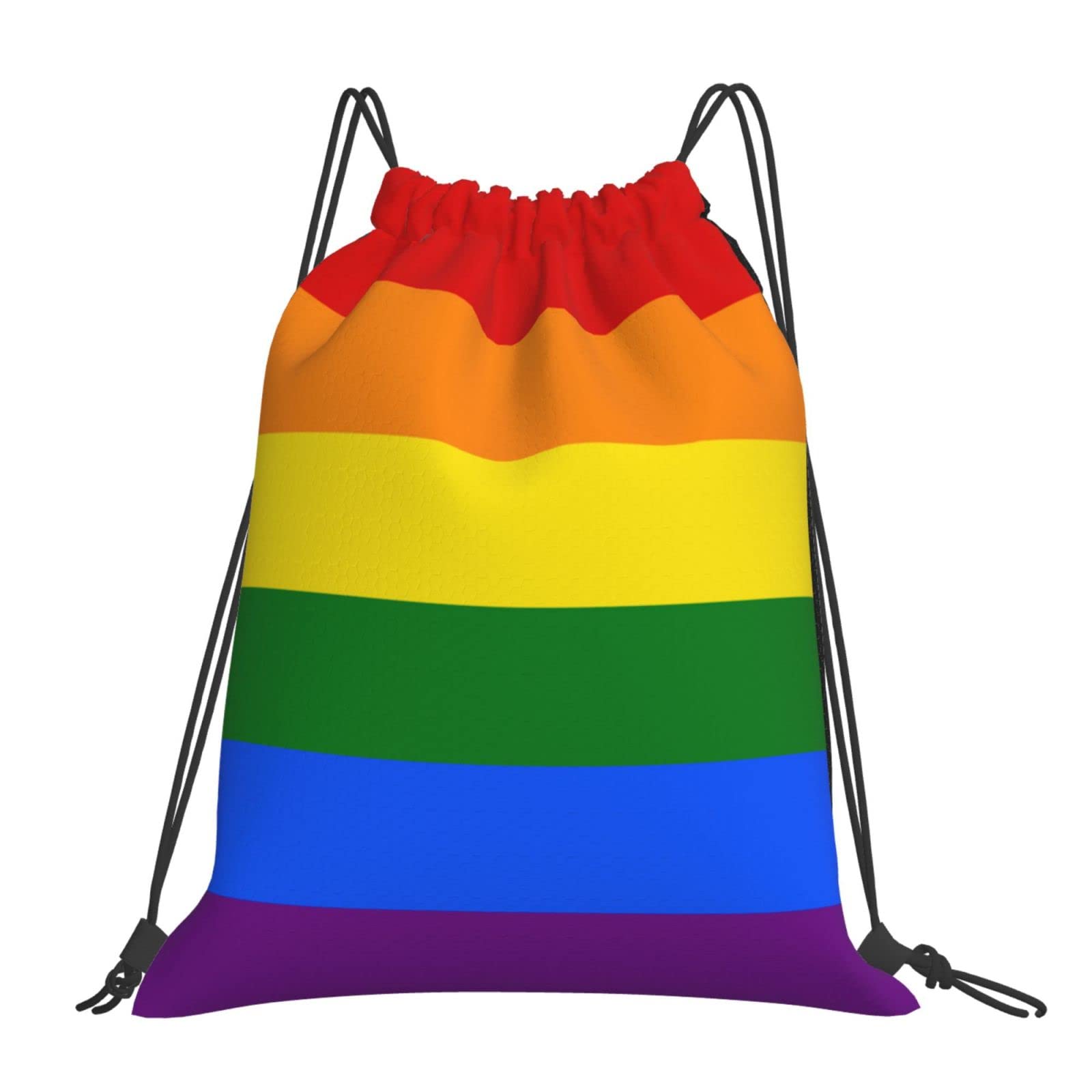 AIMASTZ Lgbt Flag Gay Pride Rainbow Unisex Drawstring Backpack Bag Sport Gym Dance Travel Sackpack One Size