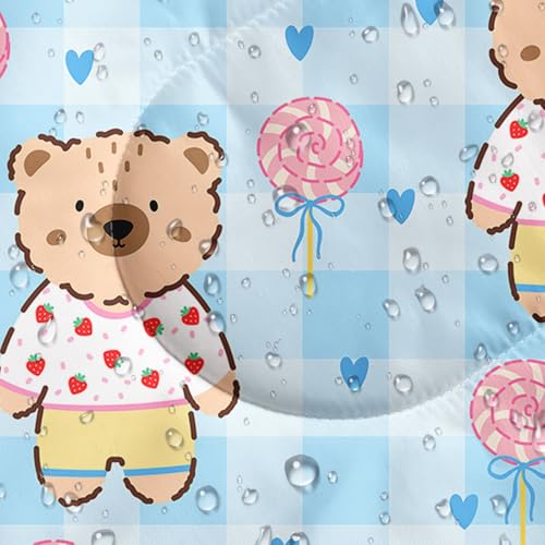 Cute Bear Bolsa de Dormir para Niñas, Bolsa de Camping Impermeable Portátil 3 Temporadas, Ligera y Compacta, Amarillo miniatura 6