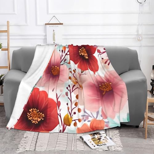 Couverture réversible KHiry plaid fleurs douceur flanelle lit - 8