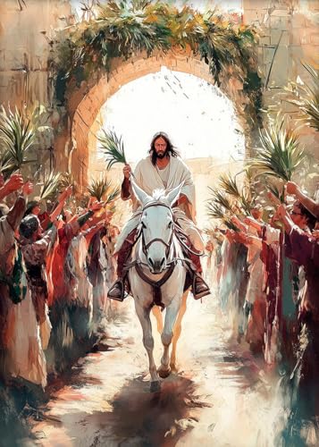 Mireita Jesus-Wall Art-Jesus' Triumphal Entry Into Jerusalem Poster For Church