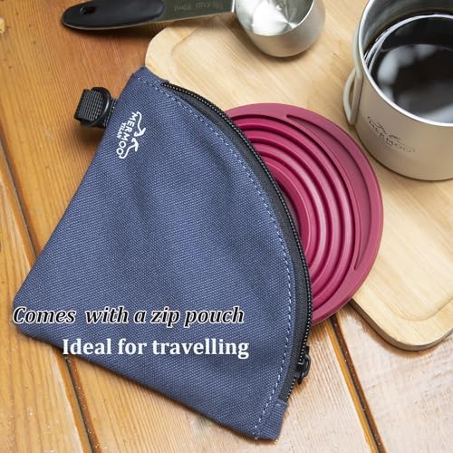 MERMOO YILAN Kaffeefilter Faltbar Camping Reise Kaffeefilter Silikon Kaffee Tropfer mit Aufbewahrungstasche Outdoor Coffee Filter Cone für… – Ansicht 3