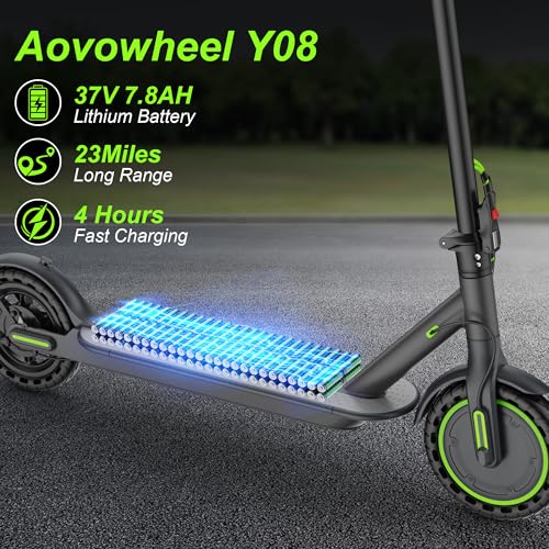 Image of Aovowheel Electric Scooter for Adults, Folding E Scooter with 250W-500W Motor 16-24 Mph Top Speed, Max 15-60Miles Long Range,Commuting Scooters with 6.5'' /8.5'' /10'' /14'' Tires, Dual Brakes