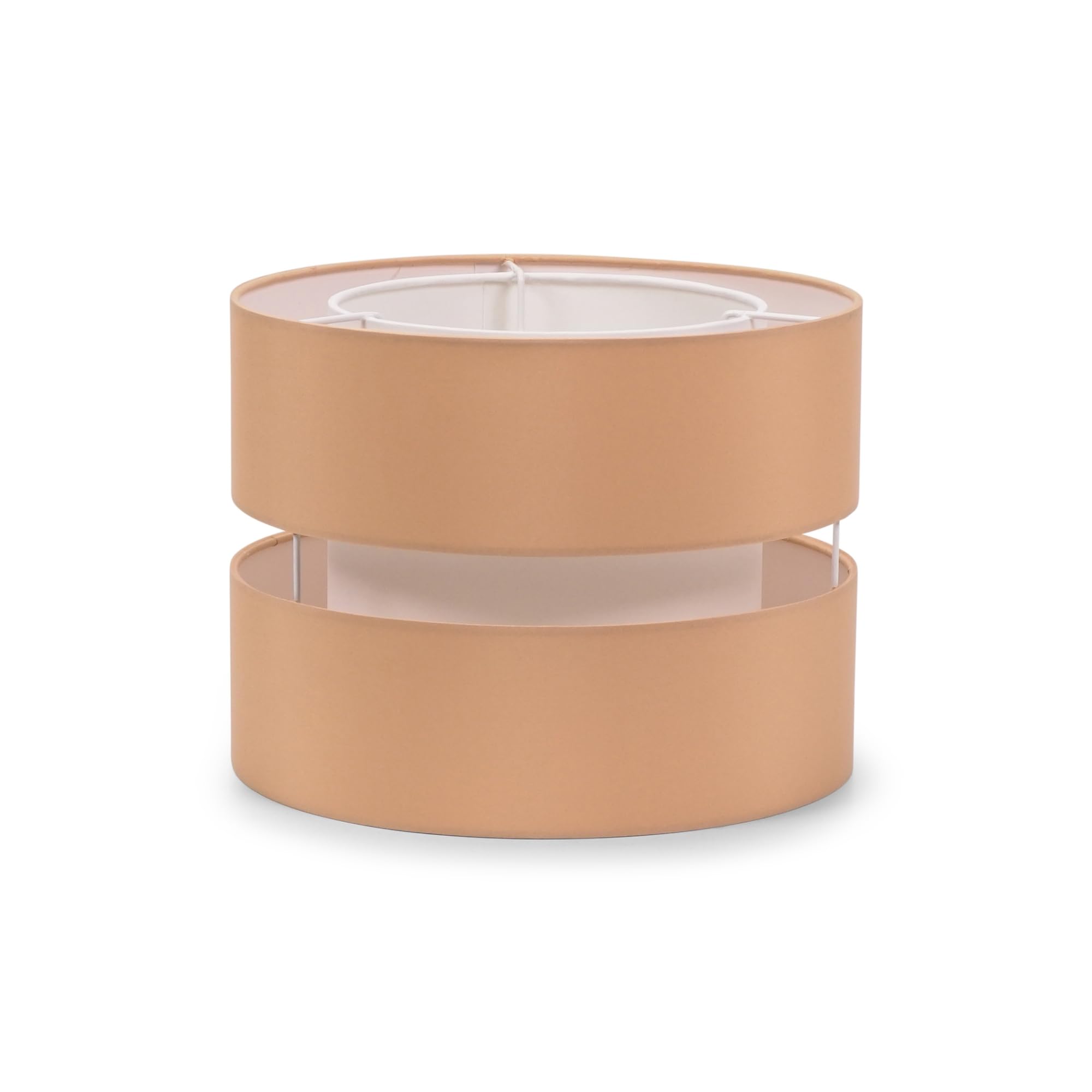 Valuelights Sand | Large 2 Tier Pendant Drum Lampshade | Lamp Shades, Home Décor & Improvement Essential | 35Cm Shade Width