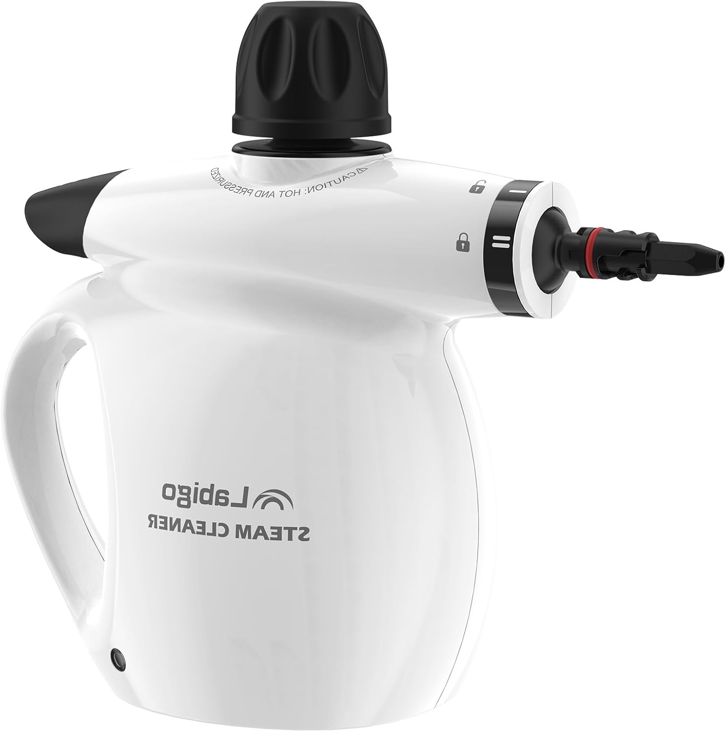 LABIGO Handheld Steam Cleaner, 13pcs Multi-Purpose Pressurized Natural Cleaning Steamer, Portable Steamer for Cleaning Home, Grout, Kitchen, Car, Window, Upholstery, Bathroom and Clothes