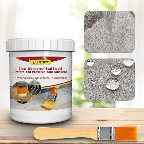Image of 600gm Transparent Waterproofing Glue with Brush for Roof Leakage, Crack Seal Water Leakage Solution Indoor Outdoor, Waterproof Adhesive Sealant for Bathroom Pipe Wall Tile Window (600 GM)