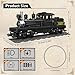 Mould King Shay-Type Steam Locomotive Building Set with LED Lighting, Remote/App Control Model Train Block Kit with Tracks, Engineering Toy Kit for Adults (880 PCS)