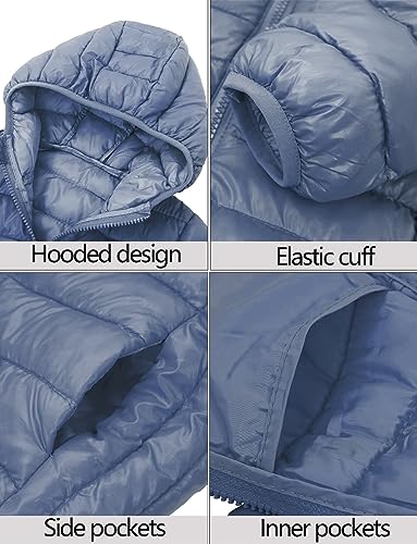 SEAUR Boys Girls Hooded Winter Puffer Jackets Lightweight Windproof Down Coat Warm Quilted Padded Outwear3