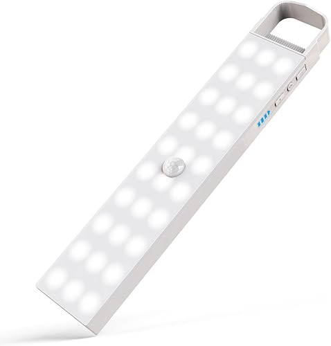 Eikiola Luces LED para debajo del gabinete, luces LED para armario con sensor de movimiento, inalámbricas recargables por USB que se adhieren a