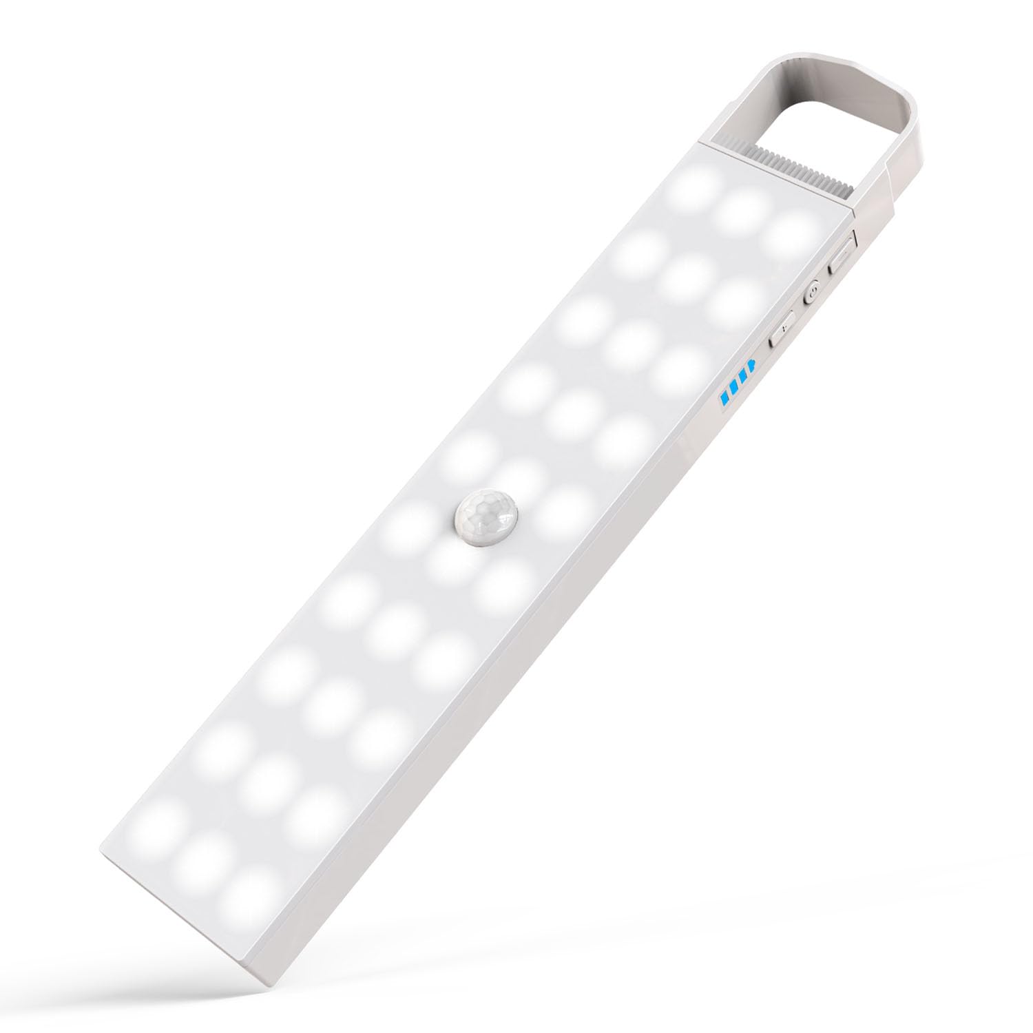 Eikiola Under Cabinet Lighting Wireless,Under Cabinet Lights,2600mAh 8Inch 3000K/9000K 60 LED Under Counter Lights for Kitchen Battery Operated,Motion Sensor Light Indoor 1Pack White