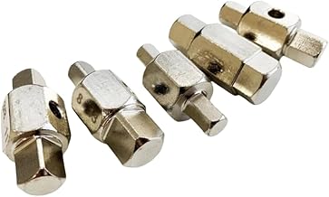 5pc Drain Plug Key Set | Double Ended Oil Sump, Gearbox, Axle Drain & Fill Tool Kit | Universal Socket Wrench for Car Oil Change & Removal