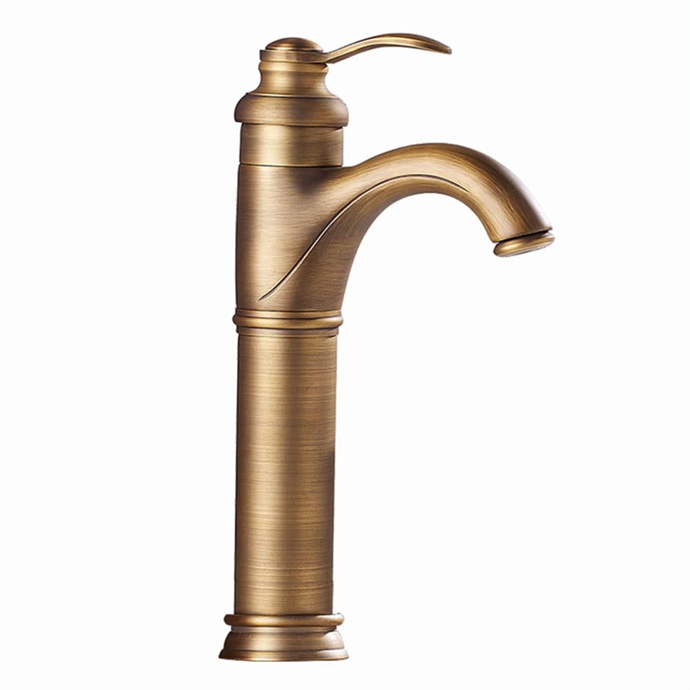 Robinet mitigeur vintage laiton pour lavabo eau chaude
