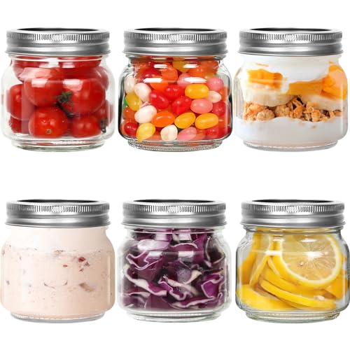 Reviews de Botes para especias . 49 BYHANG Botes Herméticos para Cocina, Tarros de Cristal de 8.oz, Tarros Mason, Frascos de Vidrio con Tapa, Yogur, Postre, ensaladas,especias, Mermelada, DIY Velas