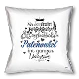 PERFEKTE GESCHENKIDEE - Sind Sie noch auf der Suche nach einem passenden Geburtstagsgeschenk für ihren Patenonkel - z.B. zur Taufe, Vatertag, Geburtstag oder Weihnachten? Mit dem Kopfkissen von Stylotex bereiten Sie ihrem Patenonkel garantiert eine große Freude!