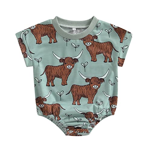 Image of SAYOO Western Baby Girls Boys Bodysuit Clothes Country Cowboy Cowgirl Funny Cute Infant Creeper One-Piece Baby Bodysuit