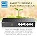 D-Link 16 Port Fast Ethernet Switch Unmanaged 10/100 Mbps Desktop Rackmount Plug and Play Metal Housing Fanless Design EEE (DES-1016D)