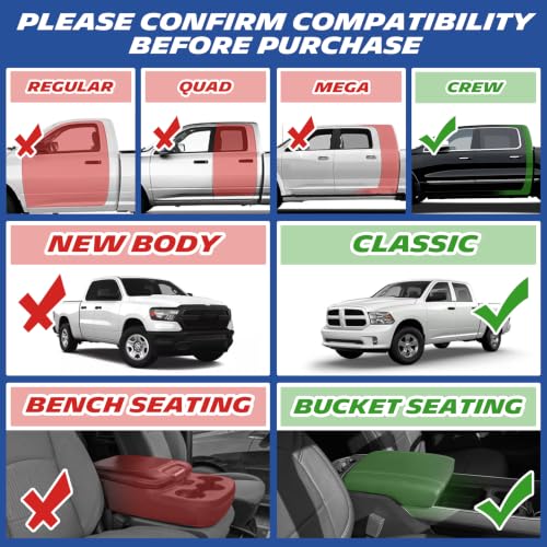 Image of Michelin Vehicle Mats, All-Weather TPE Custom Fit Liner for 2013-2018 Ram 1500 /2500 /3500 & 2019-2024 Ram 1500 Classic Crew Cab Bucket Seat, Premier