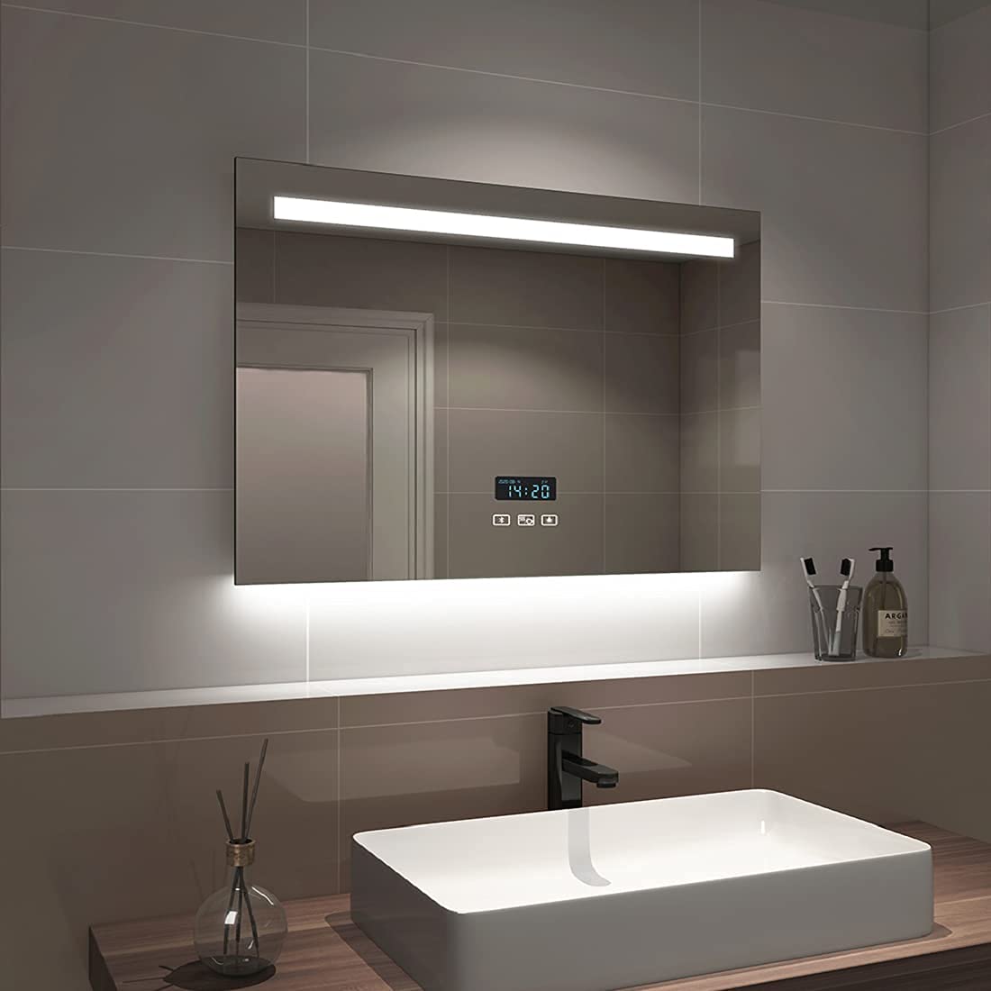 Buy EMKE Bluetooth Bathroom Mirror with LED Lights 800 x 600mm, LED