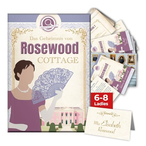 www.mitmach-krimi.de Krimidinner in der Regency Zeit: Das Geheimnis von Rosewood Cottage - für Zuhause 6-8 Frauen perfekt für Mädelsabend Frauen Freundinnen