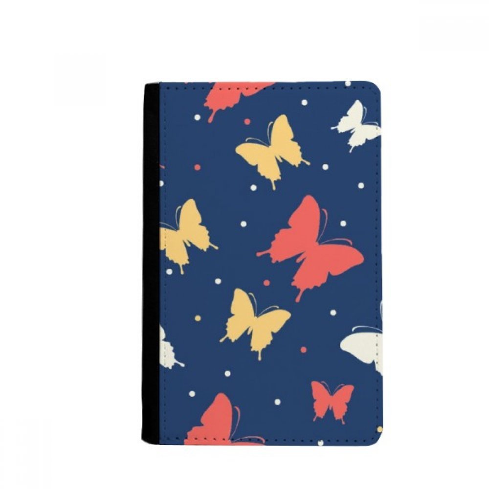 Colourful Butterfly in Dots Passport Holder Notecase Burse Wallet Cover Card Purse