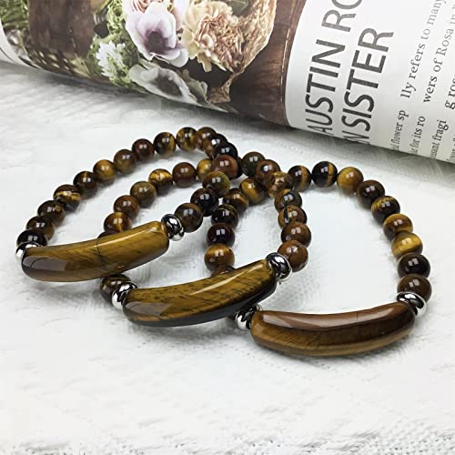 Eden's Call 8Mm Healing Crystal Beads Stretch Bracelet Handmade Good Luck Energy Chakra Stone Beaded Bangle, Tiger’s Eye #TOP4
