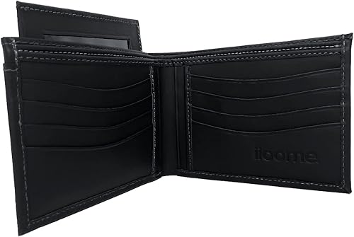 Miniatura 3 de Billetera de cuero para hombre, carteras de cuero genuino, elegante billetera plegable para hombre, carteras occidentales para hombres, incluye