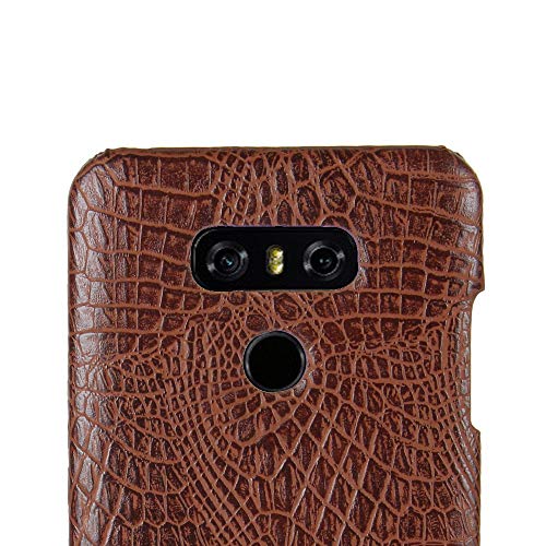 Image of Bright PU Leather Hard Back Case Cover for BlackBerry DTEK50 - Brown
