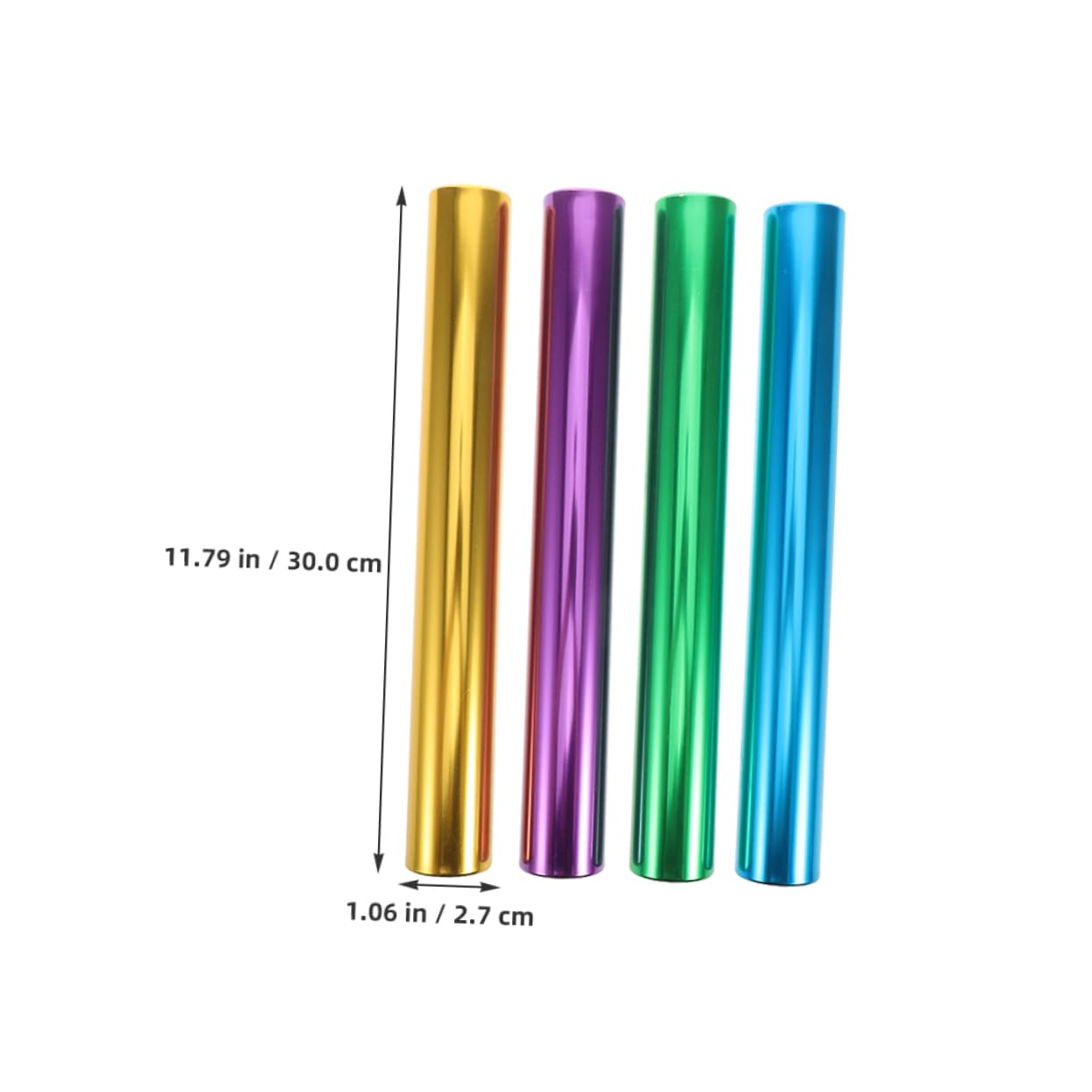 Bastones de Aleación de Aluminio Ligeros y Resistentes para Competición Escolar y Entrenamiento, Pack de 4 Piezas para Carreras de Pista