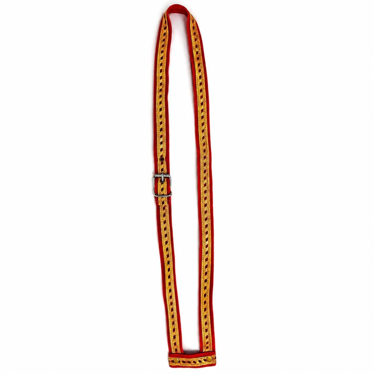 Red Ceremonial Groom Belt with Golden Lace, 67 cm-image-14