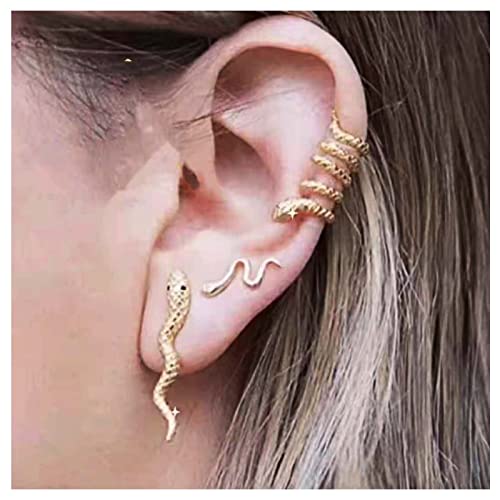 Dervivea Boucles D'oreilles Punk Serpent Boucles D'oreilles Serpent Boucles D'oreilles Serpent Boucles D'oreilles Serpent Boucles D'oreilles Boho Or Bijoux Pour Femmes Et Filles Cover