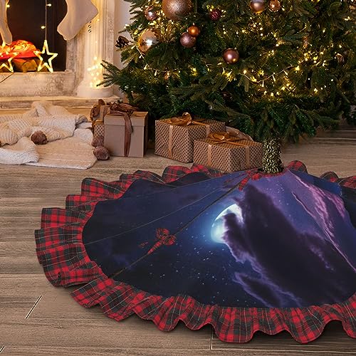 Jupe de sapin de Noël 122 cm imperméable et chic avec dentelle - 2