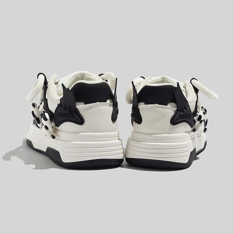 Panda Shoes Walking Sneakers for Women Y2K Platform Soft Comfortable Cute Panda Decor Black White US4-84