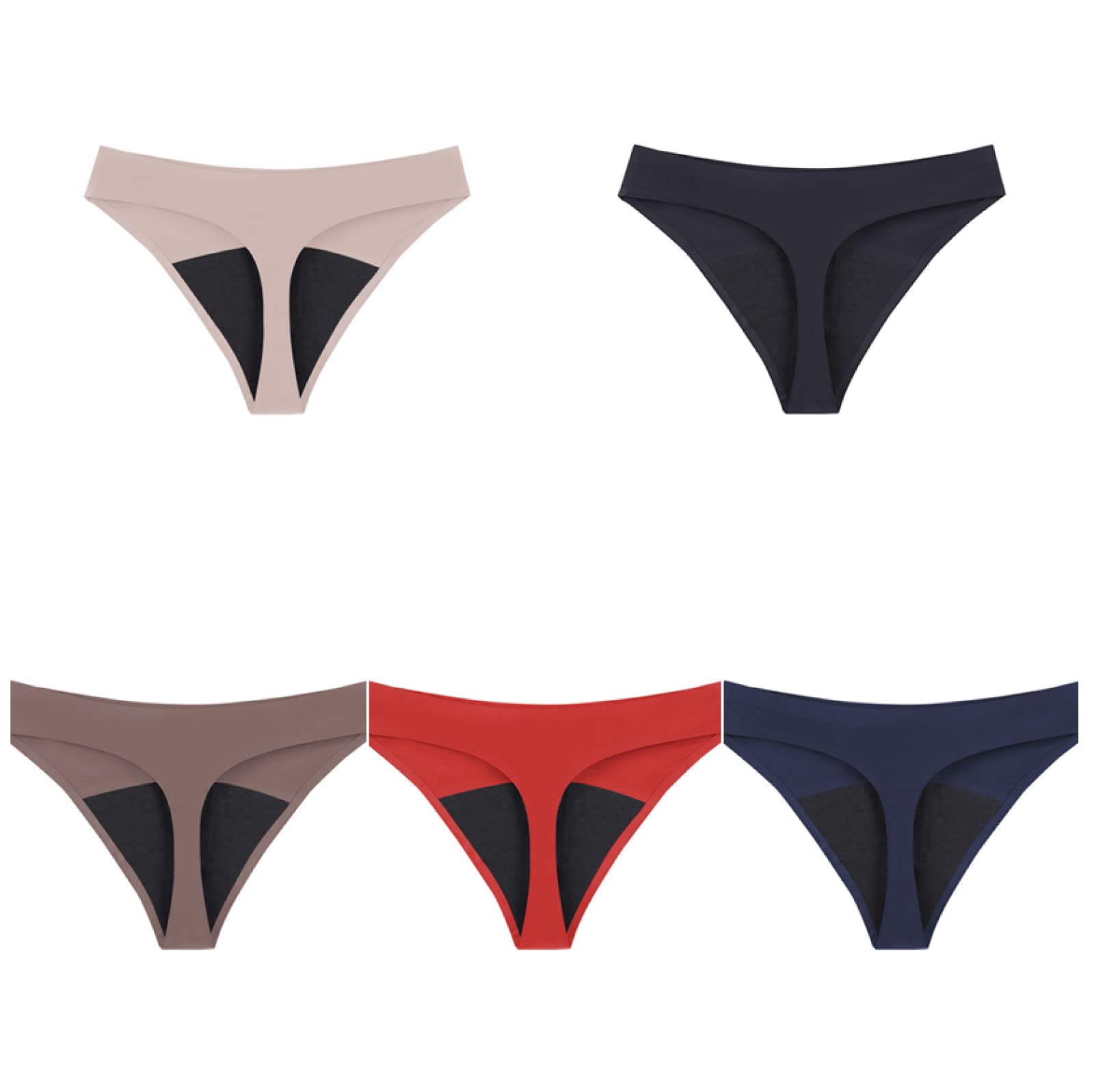 Shorties Femmes 3/5 pièces pantalons physiologiques à quatre couches sans couture adhésif glace soie slips pantalons physiologiques pour femmes pantalons sanitaires