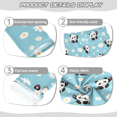 Panda Daisy Girls Leggings Soft Stretch Workout Yoga Dance Pants for Kids Casual Tights3