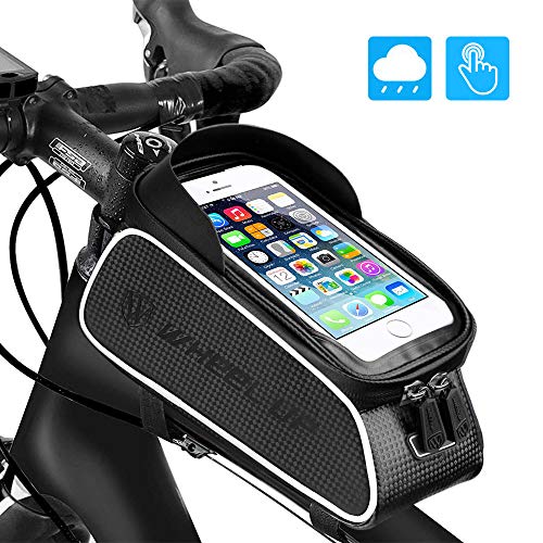 Bike Front Frame Bags, UBEGOOD Bicycle Phone Bags Waterproof, Top Tube Mount Handlebar