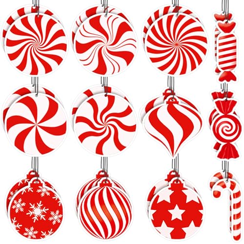 Image of Demissle 24 Pcs Car Air Fresheners Bulk Cute Hanging Air Freshener Groovy Scented Fresheners Rearview Mirror Decor for Women Car Accessories(Candy)