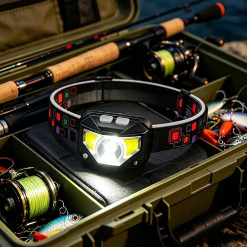 Linterna frontal LED recargable superbrillante para casco y pesca 3