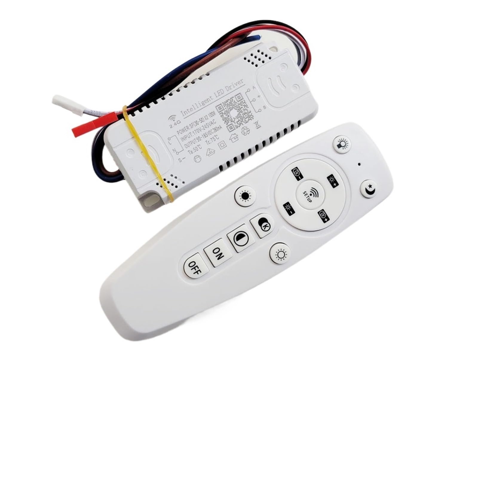 ZXAOMMBEA 2.4G Smart LED Driver APP Remote Control Power Supply dimming and Color Changing Transformer Connected to Light Strip((30-50W) X2 100W)