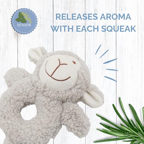 Senior Fleece Ring Body Dog Toy 23cm – Scented Calming Plush with Therapeutic Essential Oils, Soft Soothing Toy with Squeaker, Stress and Anxiety Relief for Older Dogs - Image 5