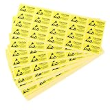 DIKACA 200 Stück Antistatische Warnaufkleber Selbstklebende Esd etiketten für Empfindliche Elektronische Geräte Hohe Haftung Klare Sichtbarkeit Statische Schutzaufkleber für und Versand