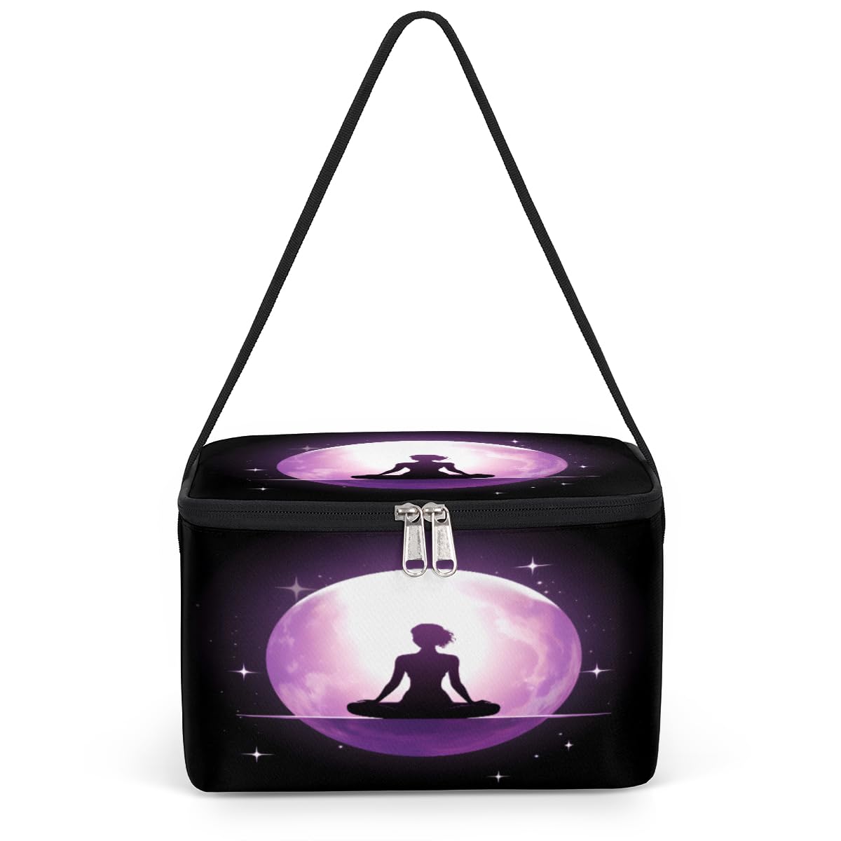 GzLeyigou Yoga Women Lunch Bags for Women Men 9 Cans, Hot & Cold Food Delivery Bag Insulated Grocery Bag Insulated Lunch Box Cooler Bag for Office Work Picnic Beach