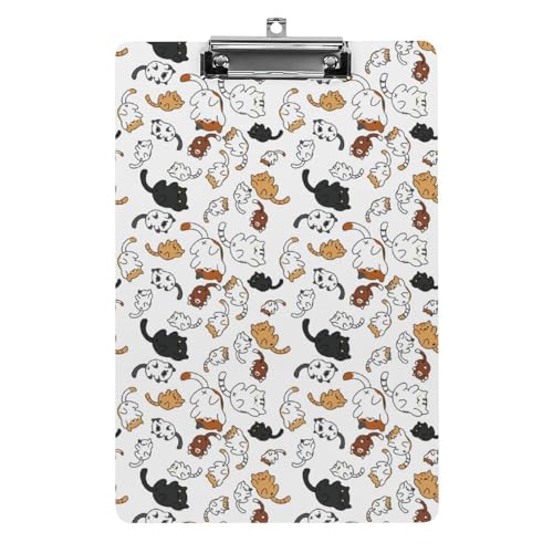 クリップボード A4 縦型 萌え かわいい 猫柄 ネコ柄 ファイルボード 壁掛け 画板 書きやすい お会計ボード て持ち運びやす 文書整理 文房具 会議パッド 事務用品 メモ 学校 家庭用バインダー