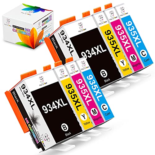 Miss Deer Compatible 934 935 Ink Cartridge Replacement for HP 934XL 935XL for Officejet Pro 6230 6830 6835 6836 Officejet 6812 6815 6820 6825 6220 Printer (2 Black 2 Cyan 2 Magenta 2 Yellow) 8-Pack