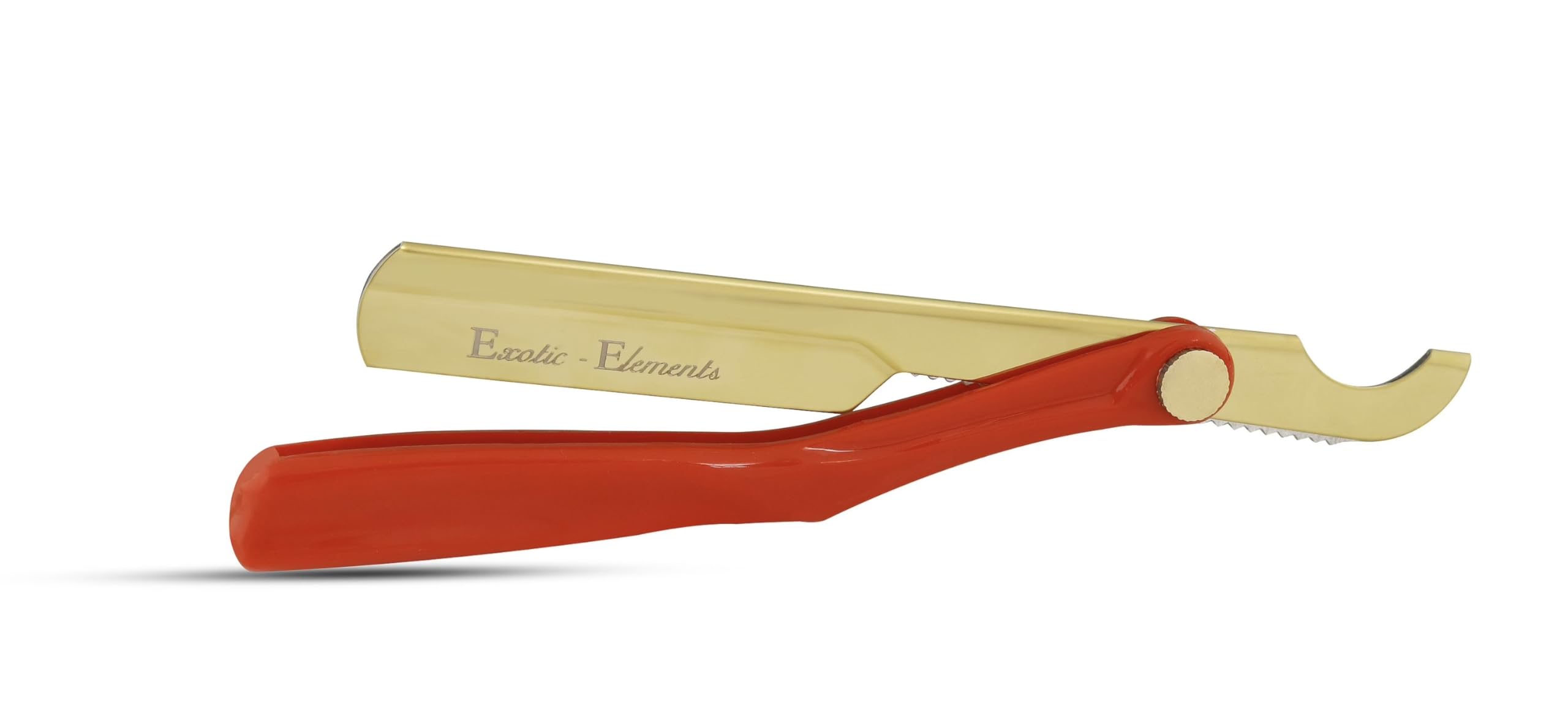 Generic Straight Edge Razor Barber and Salon Use - Red and Gold - Easy to Use - Shaping and Grooming, In Picture